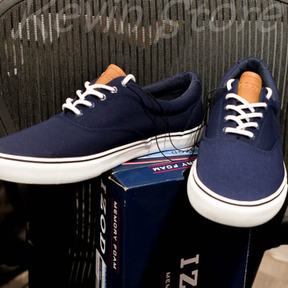 Izod Men's Canvas Shoe‎ -Navy - Picture 2 of 7